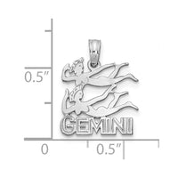 Load image into Gallery viewer, 14k WG GEMINI Zodiac Charm

