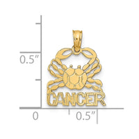 Load image into Gallery viewer, 14K CANCER Zodiac Charm
