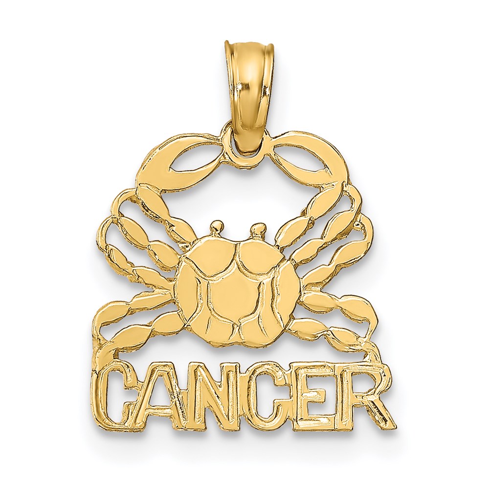 14K CANCER Zodiac Charm