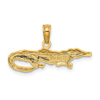 Load image into Gallery viewer, 14k w/Rhodium 2-D  Alligator Charm
