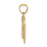 Load image into Gallery viewer, 14k Two-tone  White Rhodium #1 GRANDMA In Heart Charm
