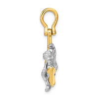 Load image into Gallery viewer, 14K Two-Tone 3-D Anchor and Mermaid Charm

