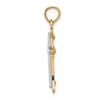 Load image into Gallery viewer, 14k Two-tone Center Cross Charm
