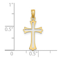 Load image into Gallery viewer, 14k Two-tone Center Cross Charm
