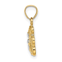 Load image into Gallery viewer, 14k w/Rhodium Teddy Bear Charm
