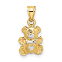 Load image into Gallery viewer, 14k w/Rhodium Teddy Bear Charm
