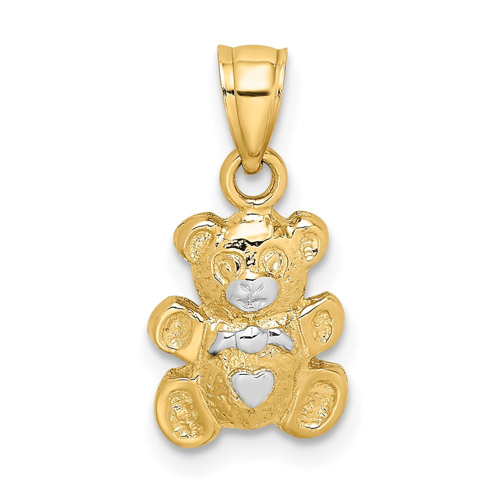 14k w/Rhodium Teddy Bear Charm