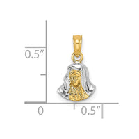 Load image into Gallery viewer, 14K W/ Rhodium Mary Mother Of Jesus Charm
