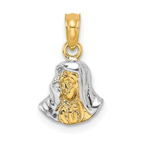 Load image into Gallery viewer, 14K W/ Rhodium Mary Mother Of Jesus Charm
