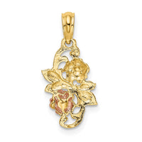 Load image into Gallery viewer, 14k Two-tone with White Rhodium Flowers Charm
