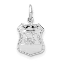 Load image into Gallery viewer, 14k White Gold Police Badge Charm

