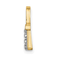 Load image into Gallery viewer, 14K W/ Rhodium Textured and Polished Purse Charm
