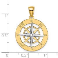 Load image into Gallery viewer, 14K Nautical Compass w/White Gold Needle Charm
