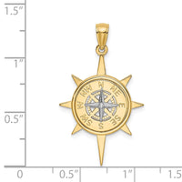 Load image into Gallery viewer, 14K Two-Tone Star w/ Nautical Compass Charm
