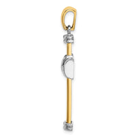 Load image into Gallery viewer, 14K Two-tone Polished Cross Charm
