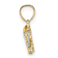 Load image into Gallery viewer, 14k w/ Rhodium Small Elephant Charm
