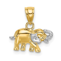 Load image into Gallery viewer, 14k w/ Rhodium Small Elephant Charm
