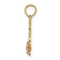 Load image into Gallery viewer, 14k Two-Tone #1 GRANDMA w/ Flower Charm
