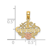 Load image into Gallery viewer, 14k Two-Tone #1 GRANDMA w/ Flower Charm
