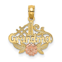Load image into Gallery viewer, 14k Two-Tone #1 GRANDMA w/ Flower Charm
