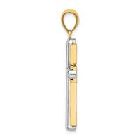 Load image into Gallery viewer, 14K Two-tone Beveled Cross Charm
