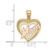 Load image into Gallery viewer, 14k Two-Tone MOM Heart Charm

