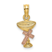 Load image into Gallery viewer, 14K Two-Tone Communion Cup w/ Cross Charm
