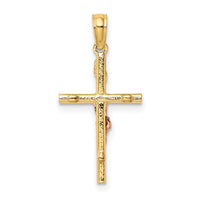 Load image into Gallery viewer, 14k Two-tone Cross Crucifix Necklace
