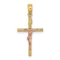 Load image into Gallery viewer, 14k Two-Tone Cross Crucifix Charm
