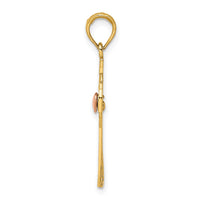 Load image into Gallery viewer, 14K Two-Tone Claddagh Cross Charm
