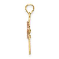 Load image into Gallery viewer, 14K Two-Tone 2-D Boy On Cross Charm
