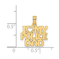 Load image into Gallery viewer, 14k I HEART MY POLICE DAD Charm
