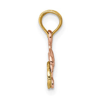 Load image into Gallery viewer, 14K Two-Tone W/White Rhodium Dolphin and Wave Charm
