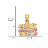Load image into Gallery viewer, 14k Two-Tone DADDY&#39;S LITTLE GIRL Charm
