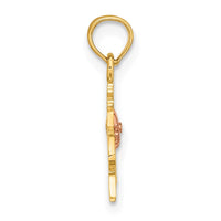 Load image into Gallery viewer, 14k Two-Tone #1 GRANDDAUGHTER w/ Flowers Charm
