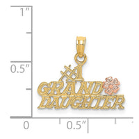 Load image into Gallery viewer, 14k Two-Tone #1 GRANDDAUGHTER w/ Flowers Charm
