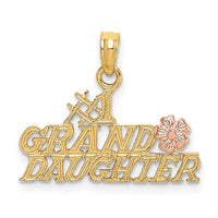 Load image into Gallery viewer, 14k Two-Tone #1 GRANDDAUGHTER w/ Flowers Charm

