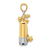 Load image into Gallery viewer, 14K w/Rhodium 3-D Double Scuba Tanks W/Air Hose Charm
