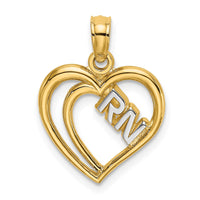 Load image into Gallery viewer, 14k w/Rhodium RN Inside Double Hearts Charm
