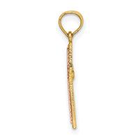 Load image into Gallery viewer, 14k Two-tone Polished Cross Charm

