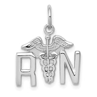 Load image into Gallery viewer, 14k White Gold RN Charm
