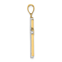 Load image into Gallery viewer, 14K Two-tone Polished Cross Charm
