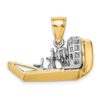 Load image into Gallery viewer, 14k Two-Tone 3-D Airboat Charm
