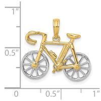 Load image into Gallery viewer, 14k Two-tone 3-D Ten Speed Bicycle Charm
