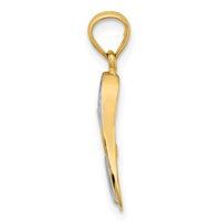 Load image into Gallery viewer, 14k Rhodium 3-D Scuba Flipper Charm
