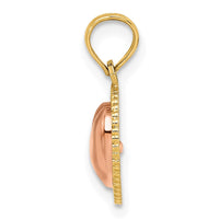 Load image into Gallery viewer, 14k Yellow and Rose Gold Polished Heart Beaded Charm
