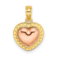 Load image into Gallery viewer, 14k Yellow and Rose Gold Polished Heart Beaded Charm
