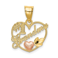 Load image into Gallery viewer, 14k Two-Tone #1 GRANDMA In Heart Frame Charm
