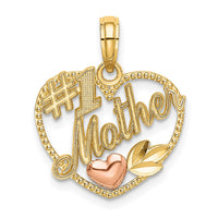 Load image into Gallery viewer, 14k Two-Tone Heart w/ #1 MOTHER Charm
