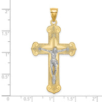 Load image into Gallery viewer, 14K Two-tone Engraved Crucifix Charm

